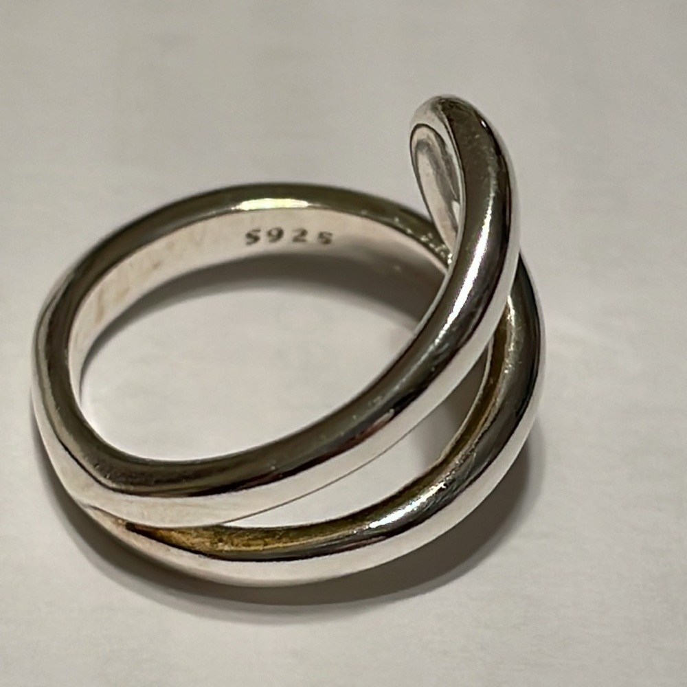 Ornate Sterling Silver Adjustable Minimalist Ring - image 2